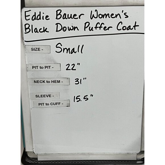 Eddie Bauer Women's Down filled‎ Black Parka Puffer Coat Jacket Size Small - Picture 15 of 15